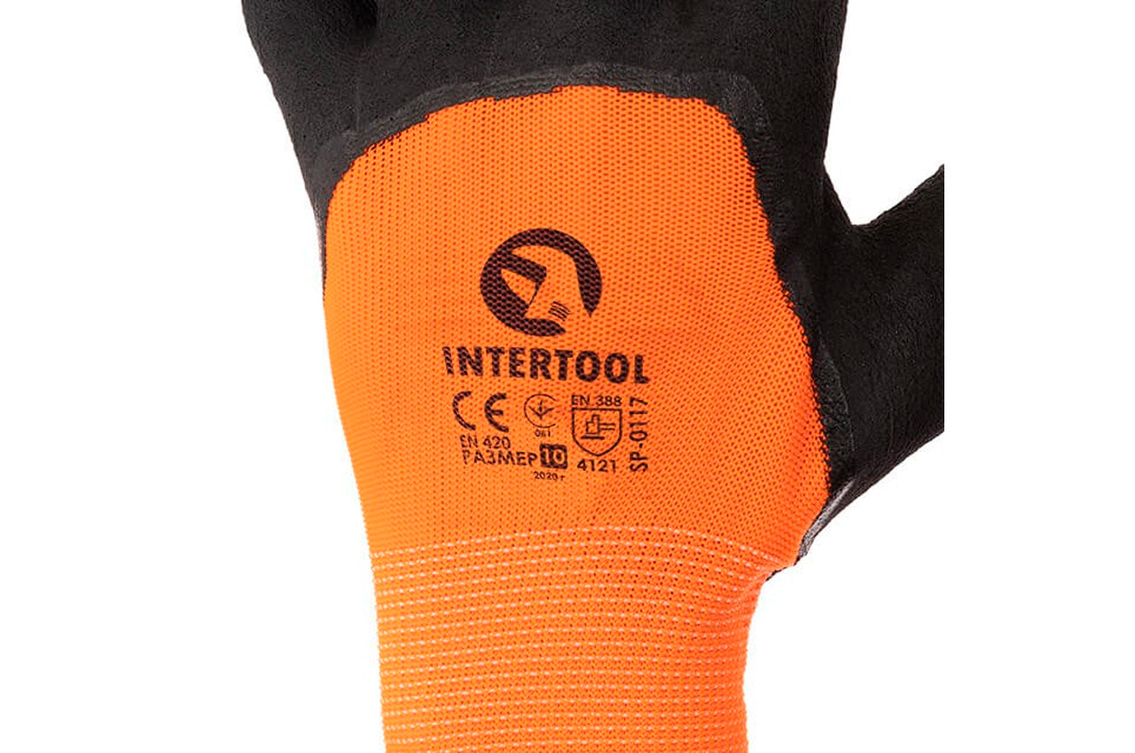 Перчатки Intertool - латексная вспененная усиленная 10"