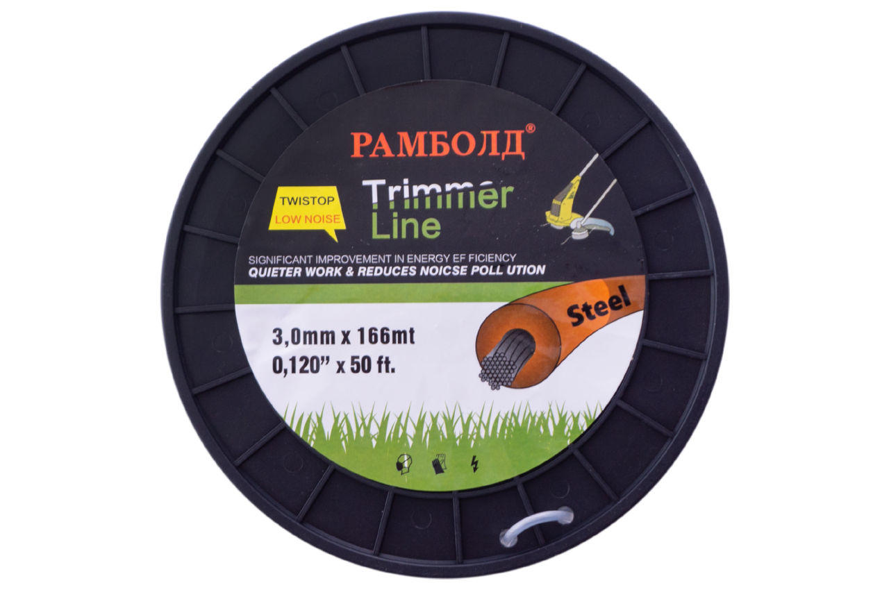 Леска для триммера Рамболд - 3,0 мм x 166м трос