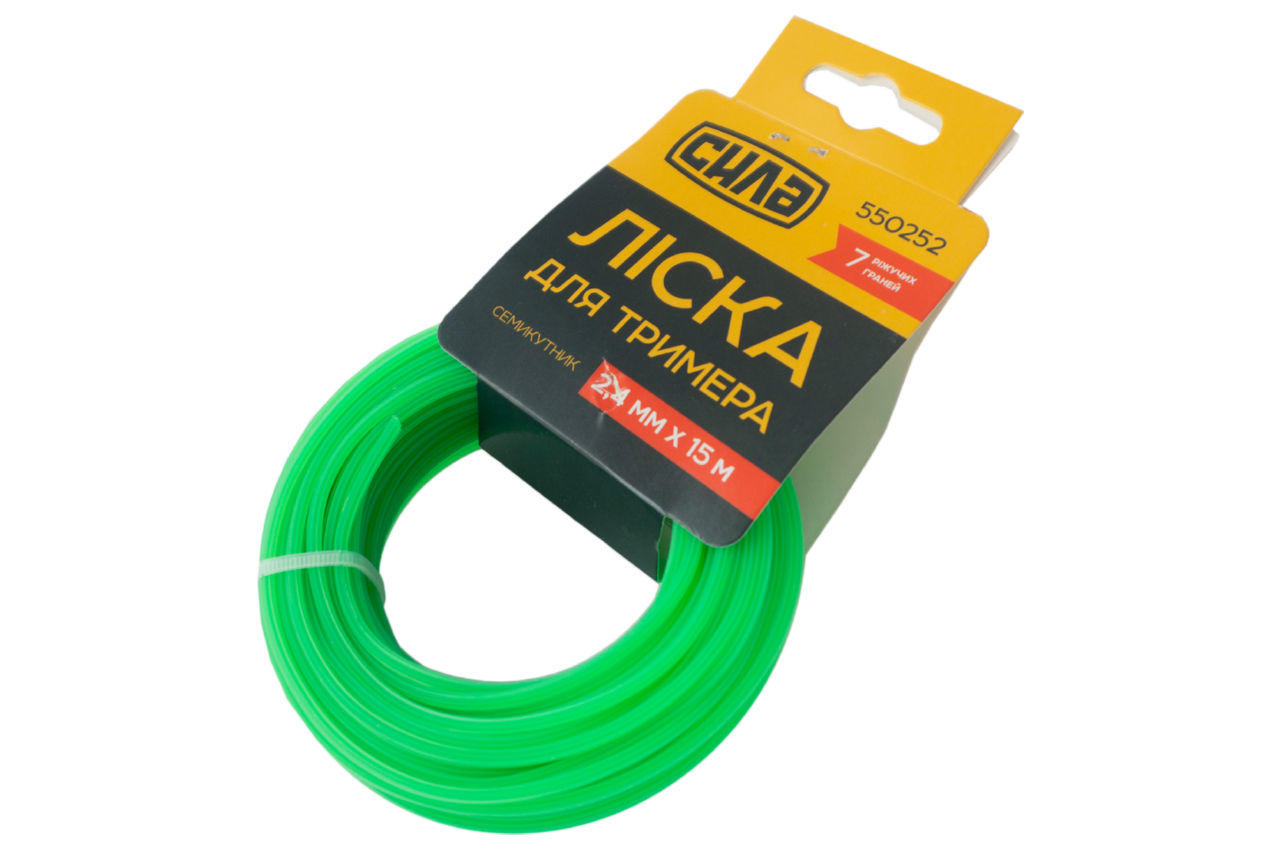 Лісочка для тримера Сила - 2,4 мм x 15 м семикутник
