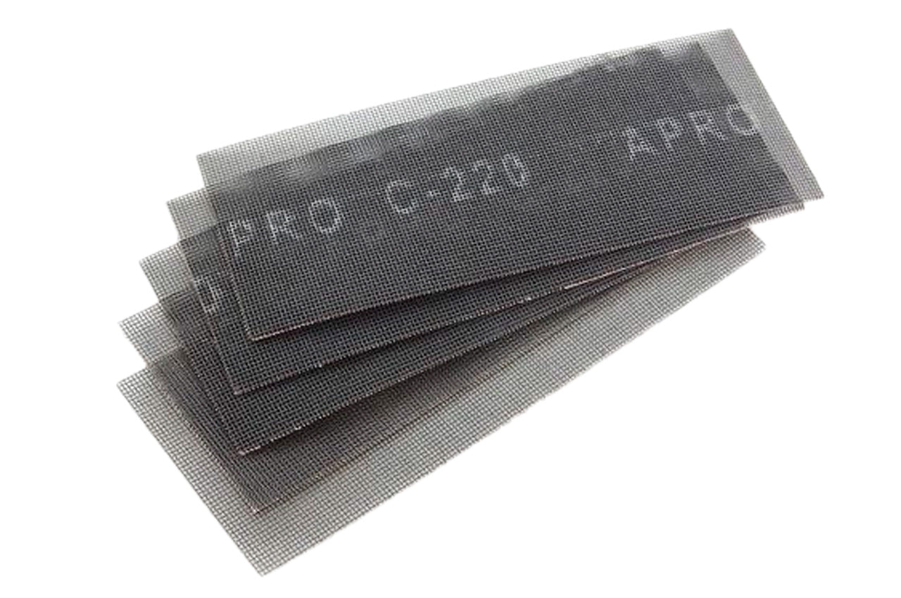 Сетка абразивная Apro - 115 x 280 мм x Р220 PRO (5 шт.)