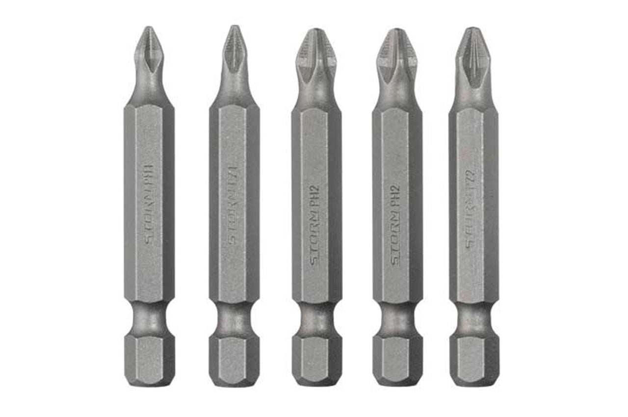 Набор бит Intertool - PH1 x PH2 x PZ1 x PZ2 x 50 мм Storm (5 шт.)