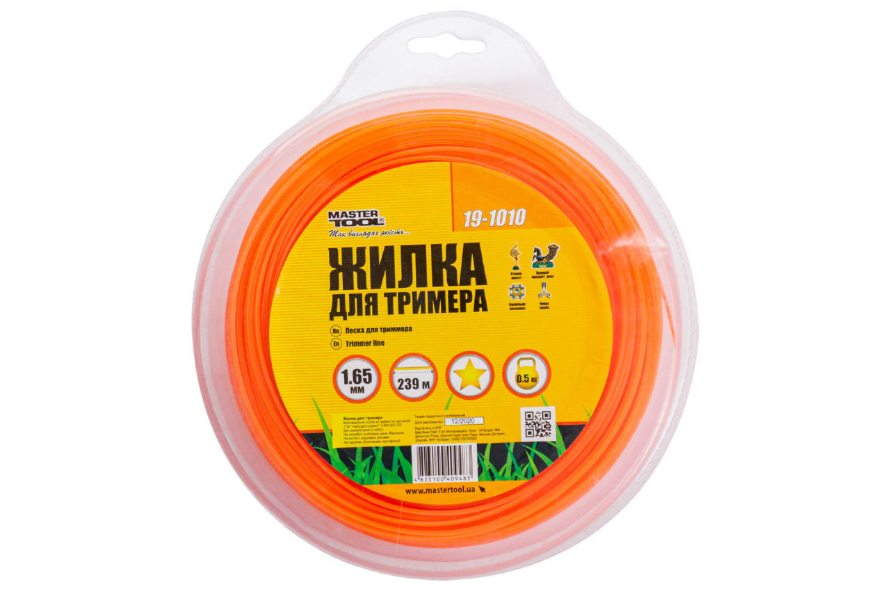Лісочка для тримера Mastertool - 1,65 мм x 239 м зірка