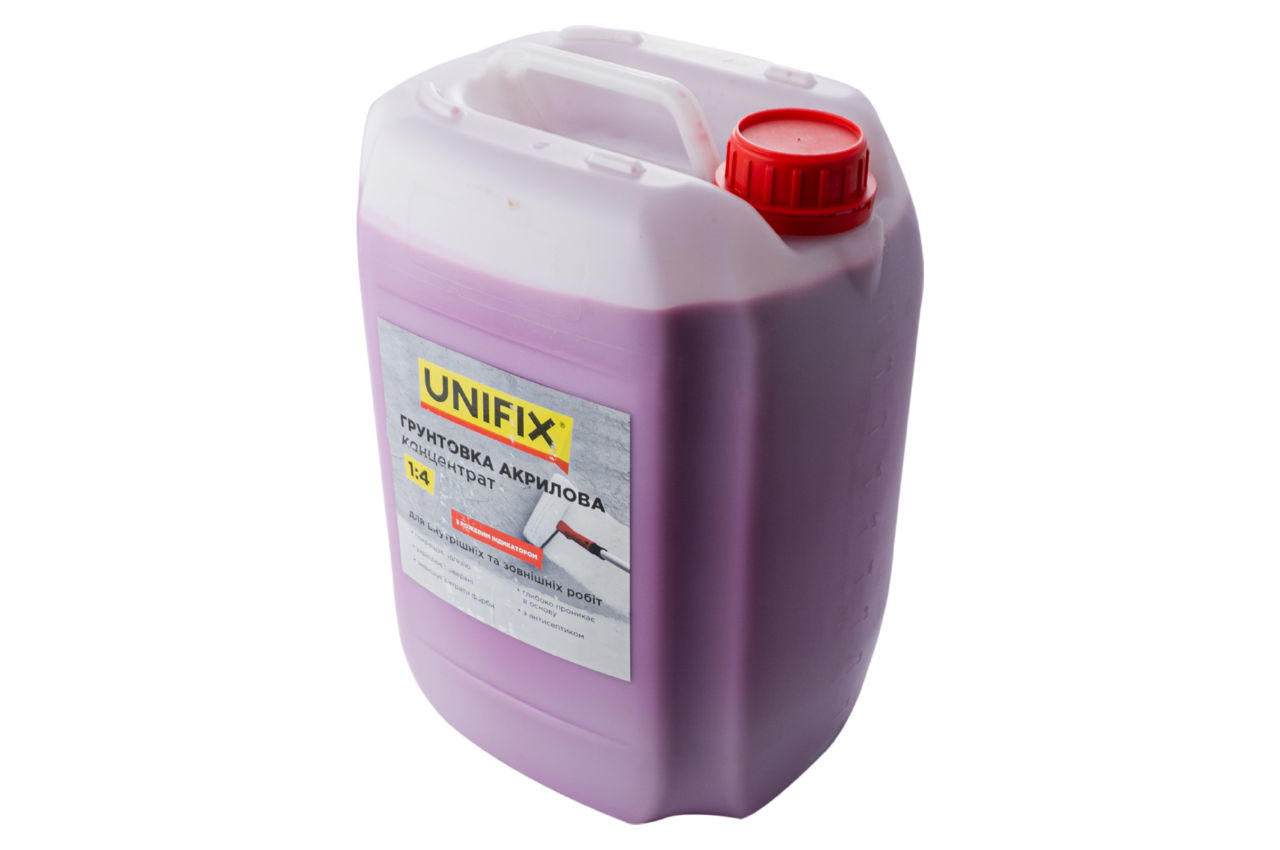 Грунтовка акриловая Unifix - 10 кг x 1:4 концентрат с индикатором
