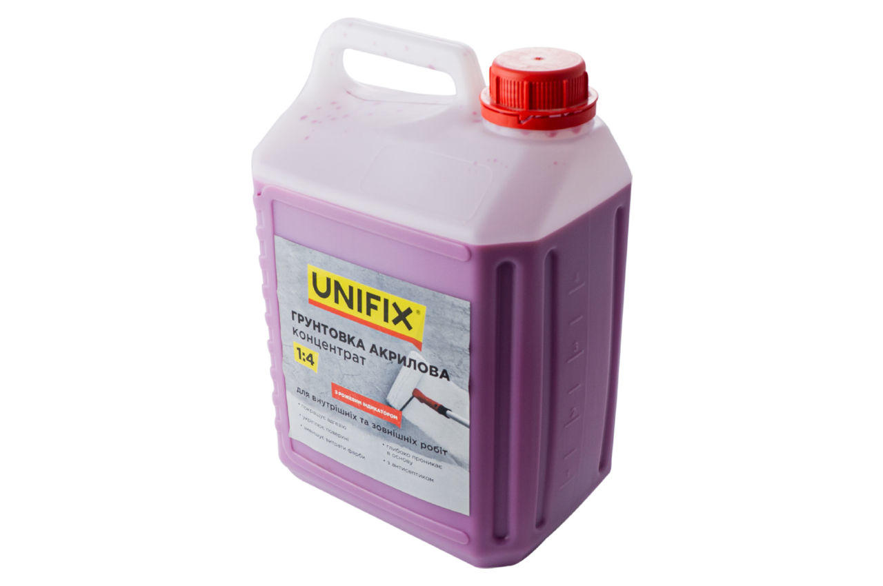 Грунтовка акриловая Unifix - 5 кг x 1:4 концентрат с индикатором