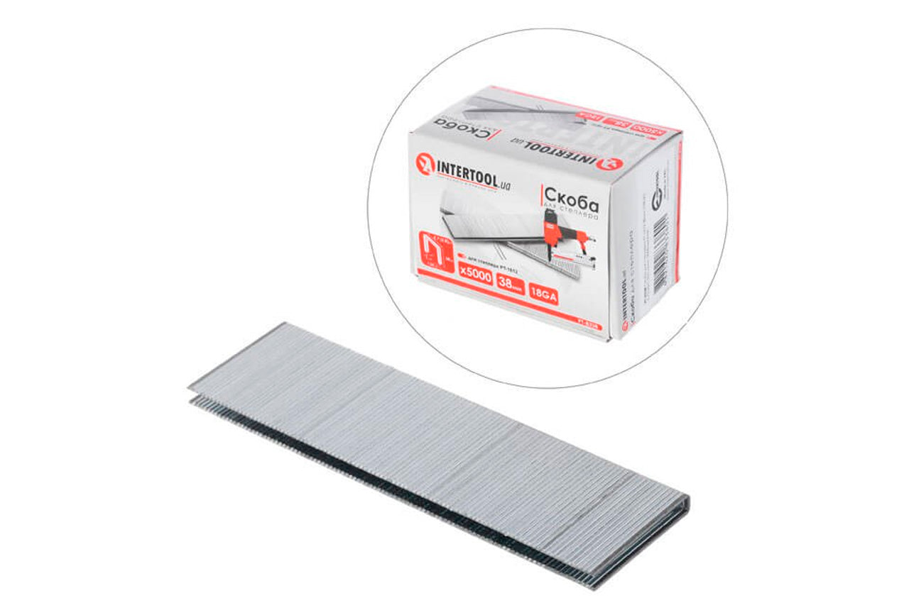 Скоба пневматическая Intertool - 38 × 1 × 5,7 мм (5000 шт.)