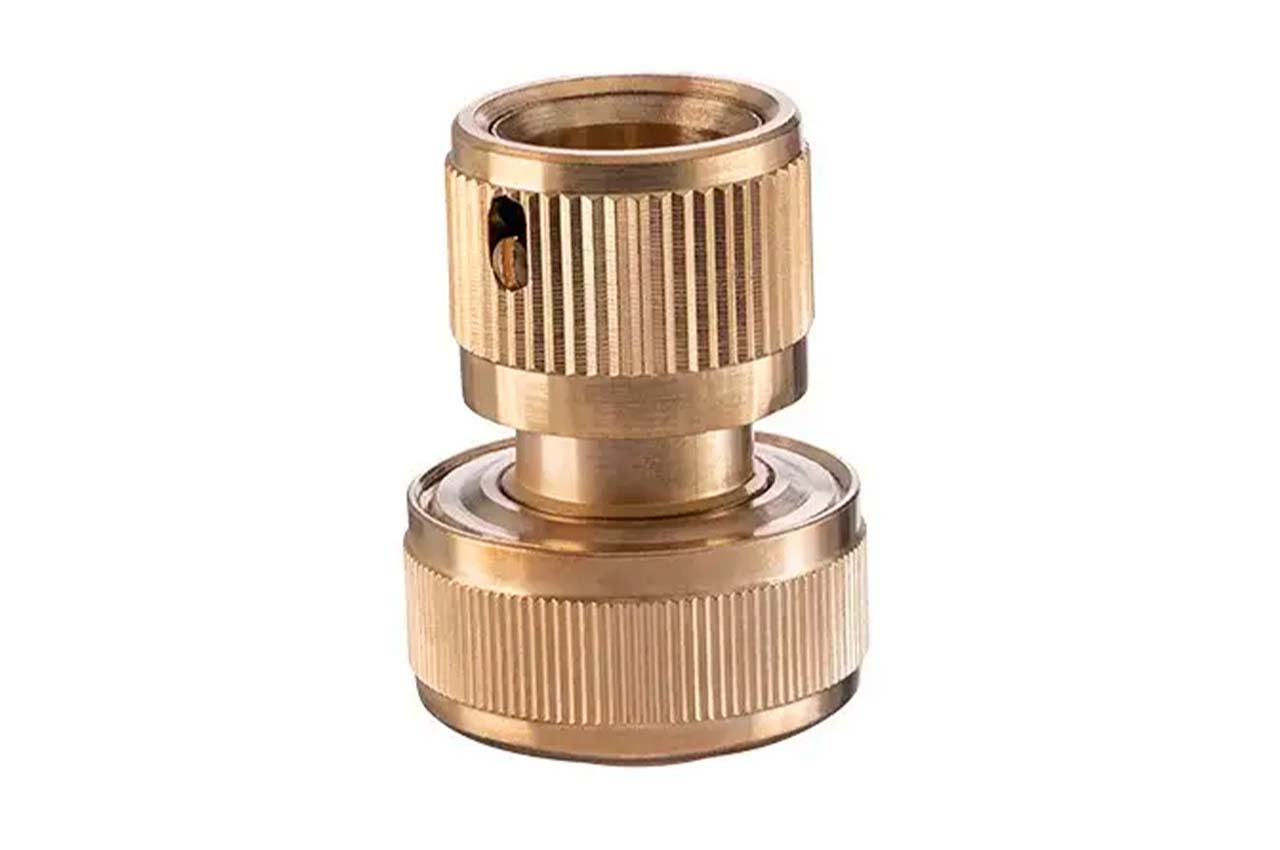 Коннектор латунный на шланг с аквастопом Intertool-Storm - 1/2" × 3/4"