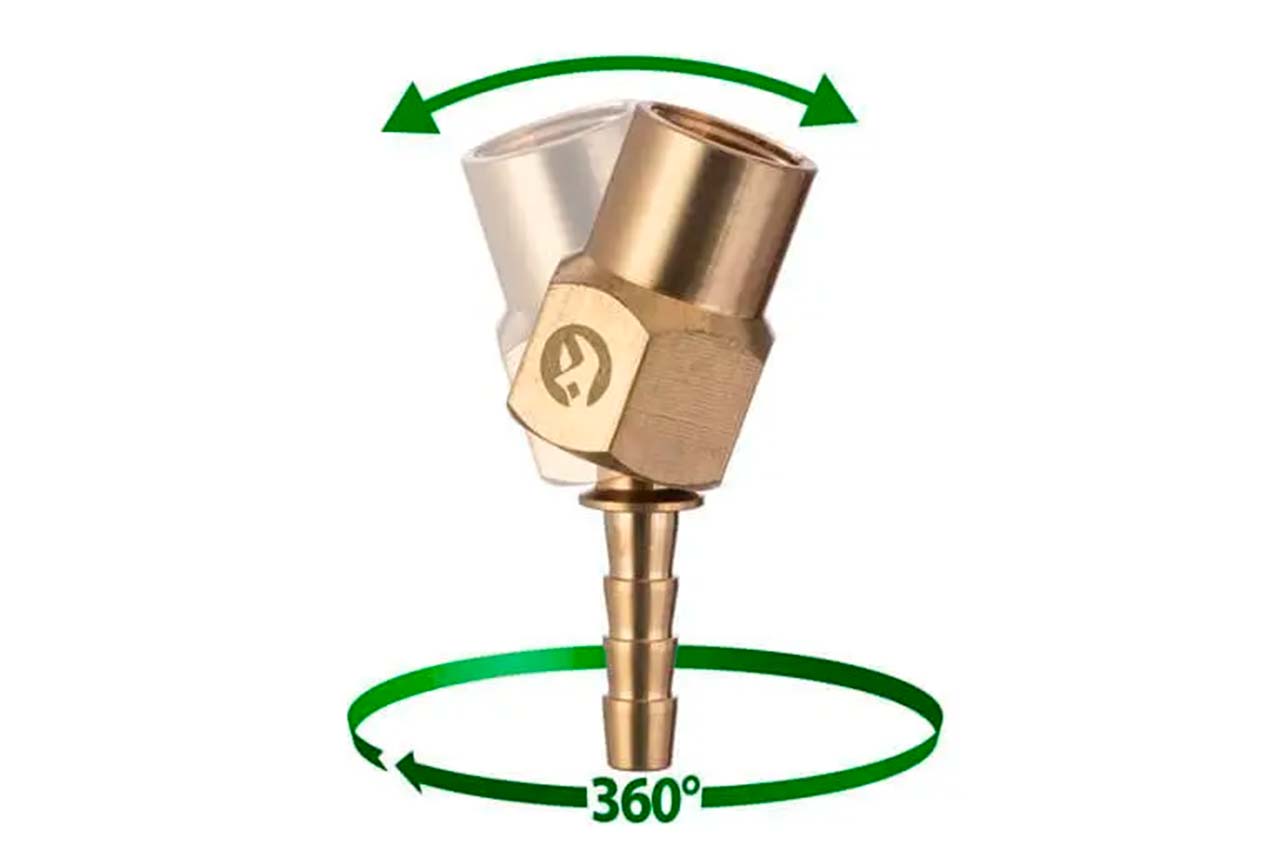 Шарнир поворотный Intertool-Storm - внутренняя резьба 1/4" на шланг 6 мм