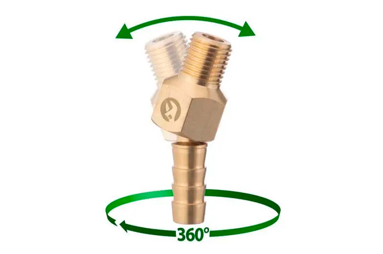 Шарнир поворотный Intertool-Storm - наружная резьба 1/4" на шланг 10 мм