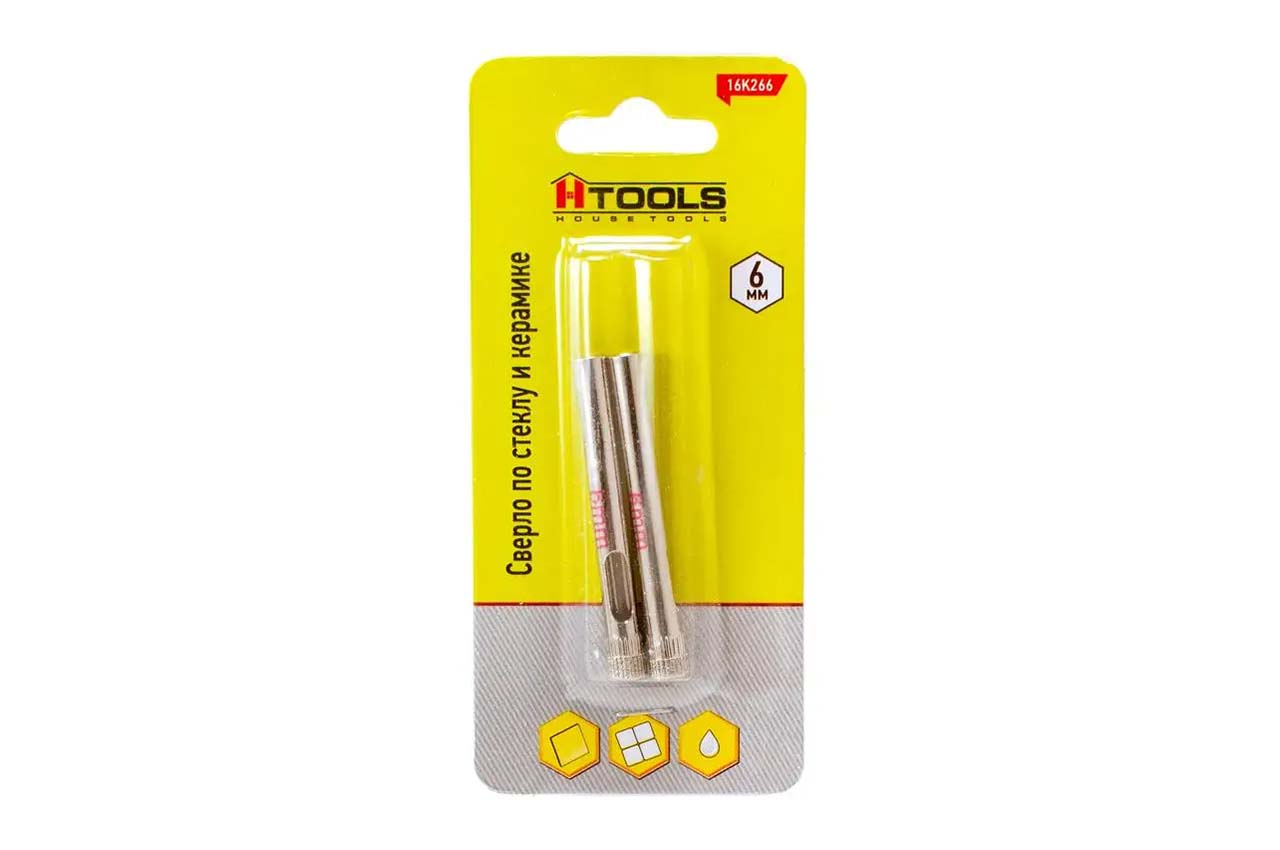 Сверло по стеклу и керамике трубчатое Housetools - 6мм