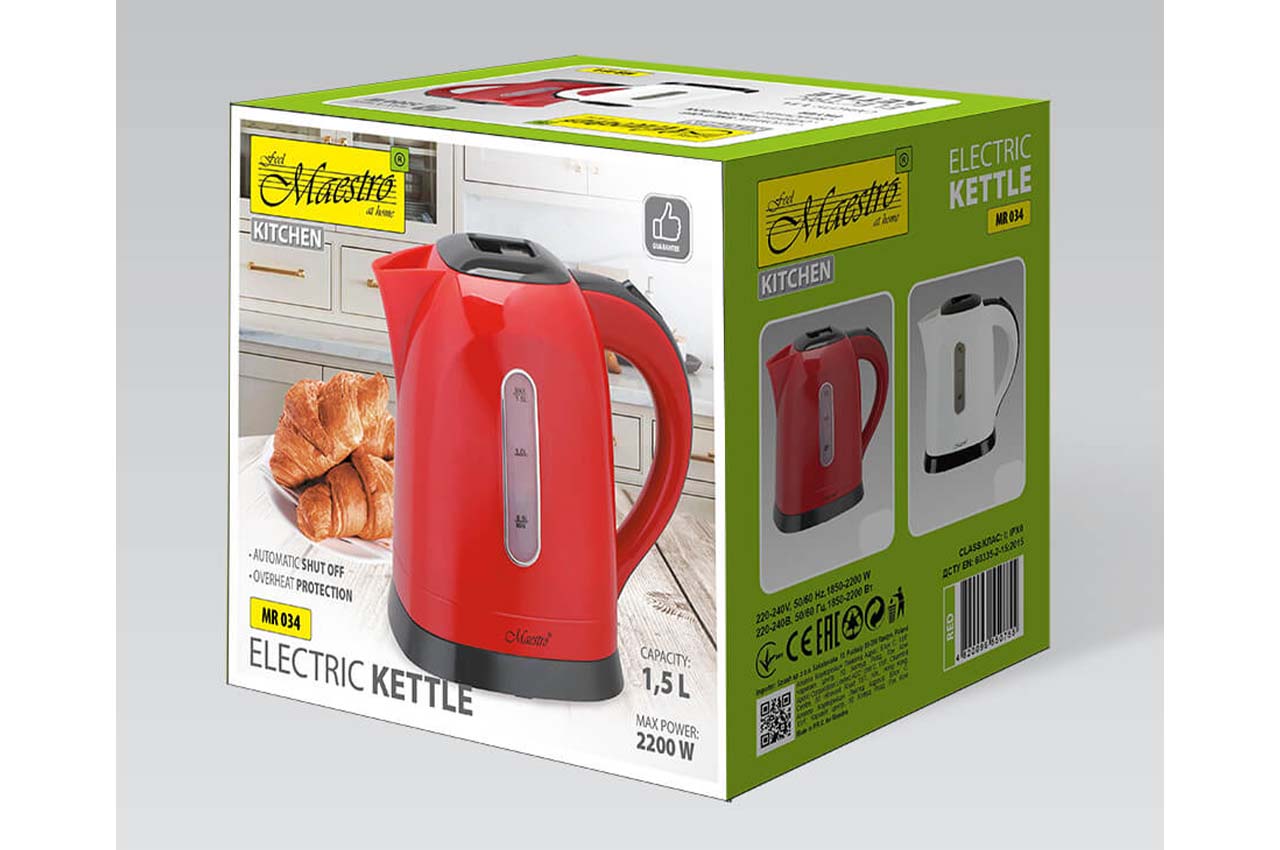 Электрочайник Maestro - 1,5л красный