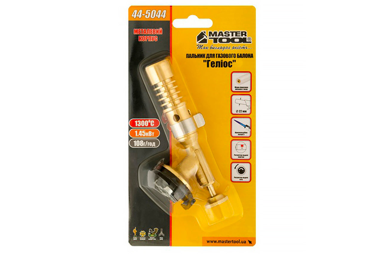 Горелка газовая Mastertool - ⌀22мм гелиос