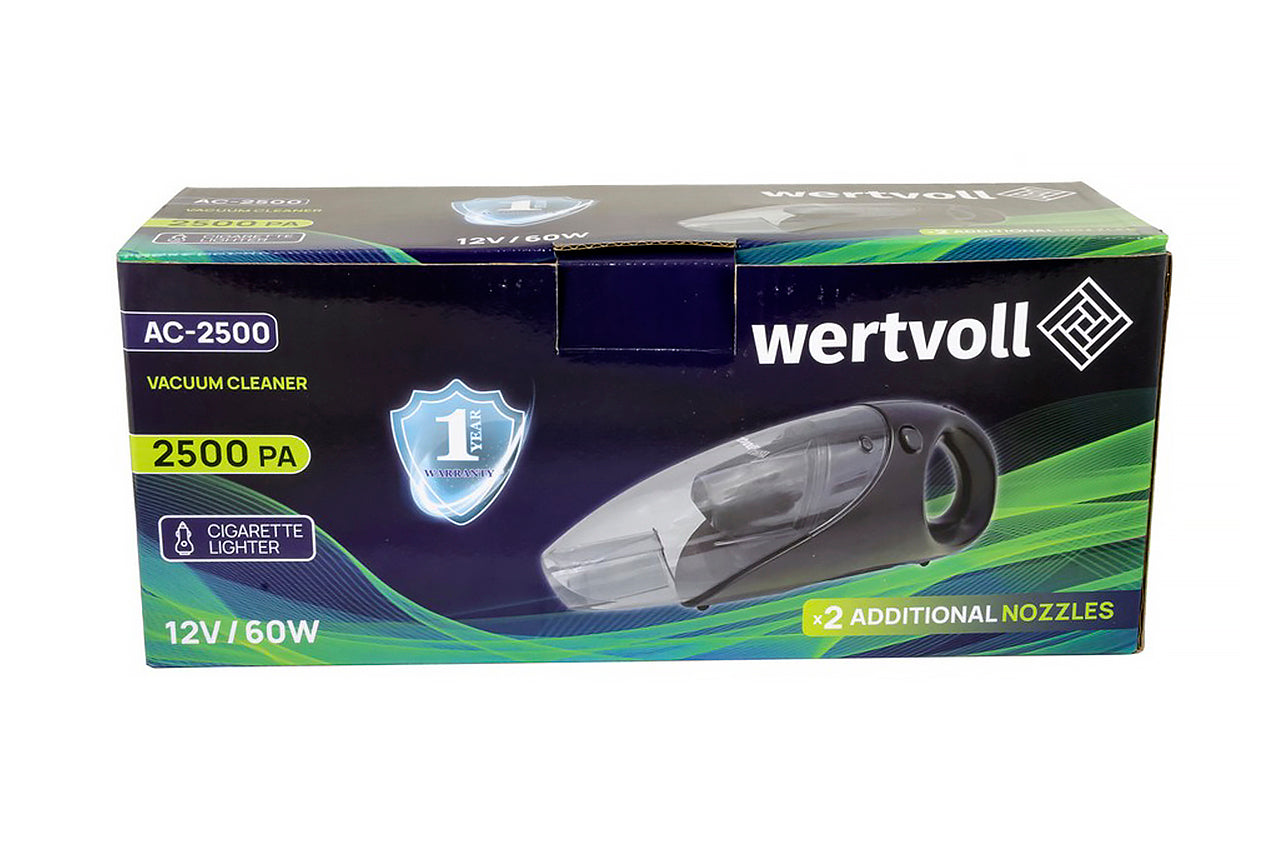 Пылесос автомобильный Wertvoll - 60Вт x 12В