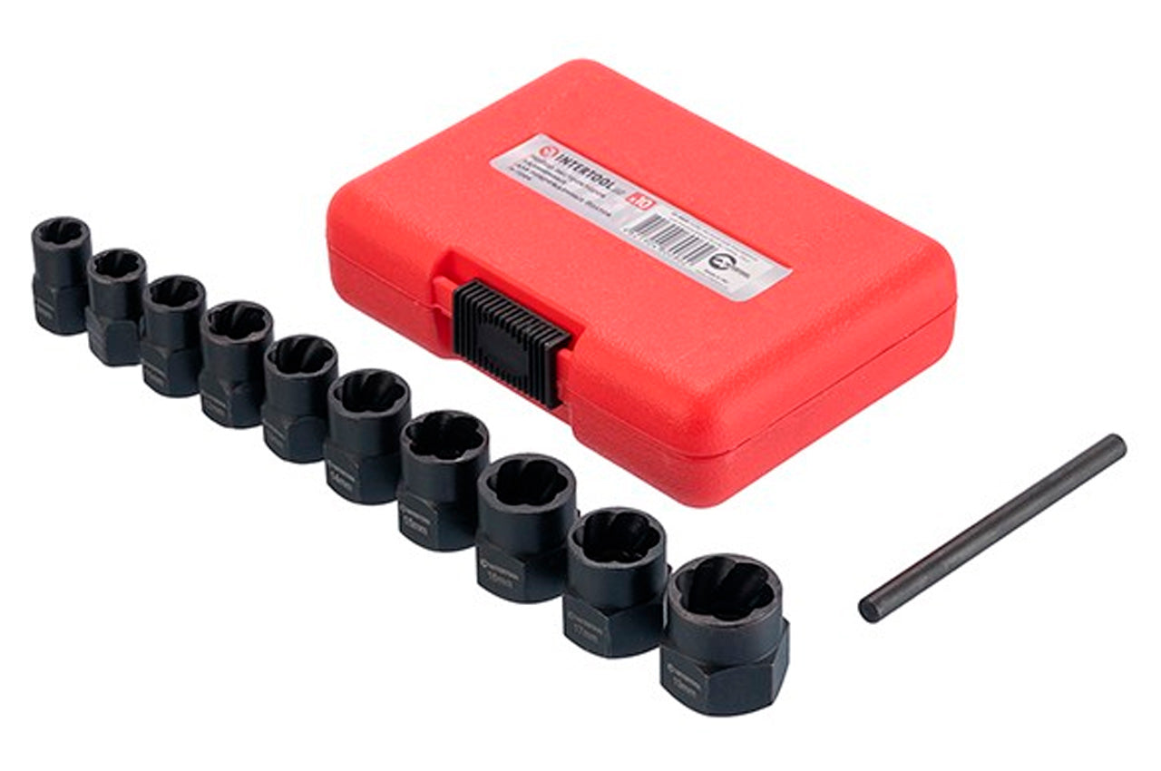 Набор экстракторов для винтов и гаек Intertool - 10шт удлиненных