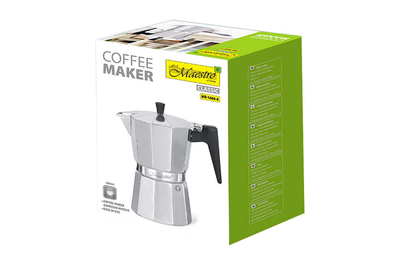 Кофеварка гейзерная алюминиевая Maesrto - 300мл