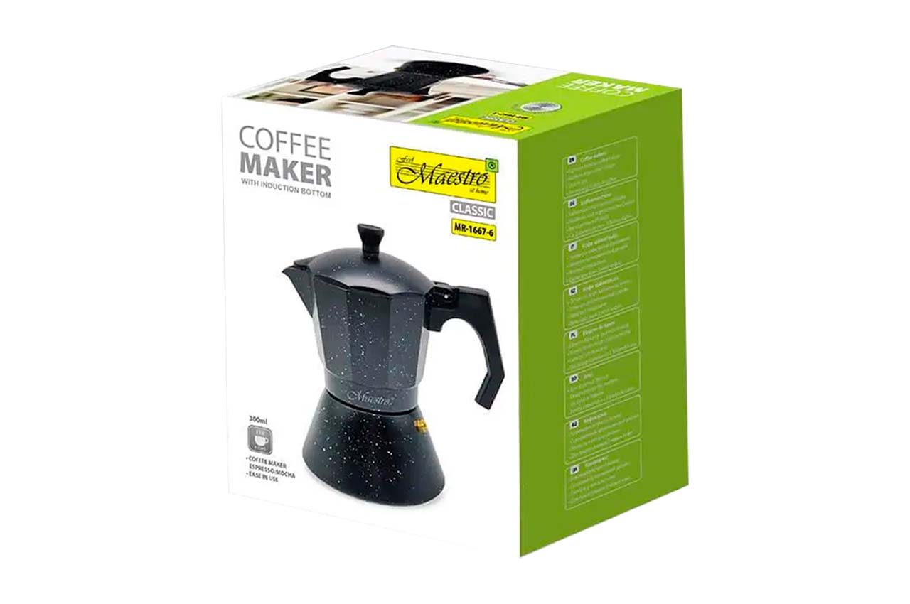 Кофеварка гейзерная алюминиевая Maestro - 300мл индукция