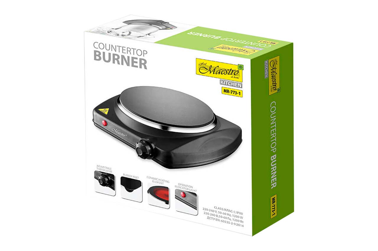 Плита электрическая Maestro - 1 x 1200Вт керамика