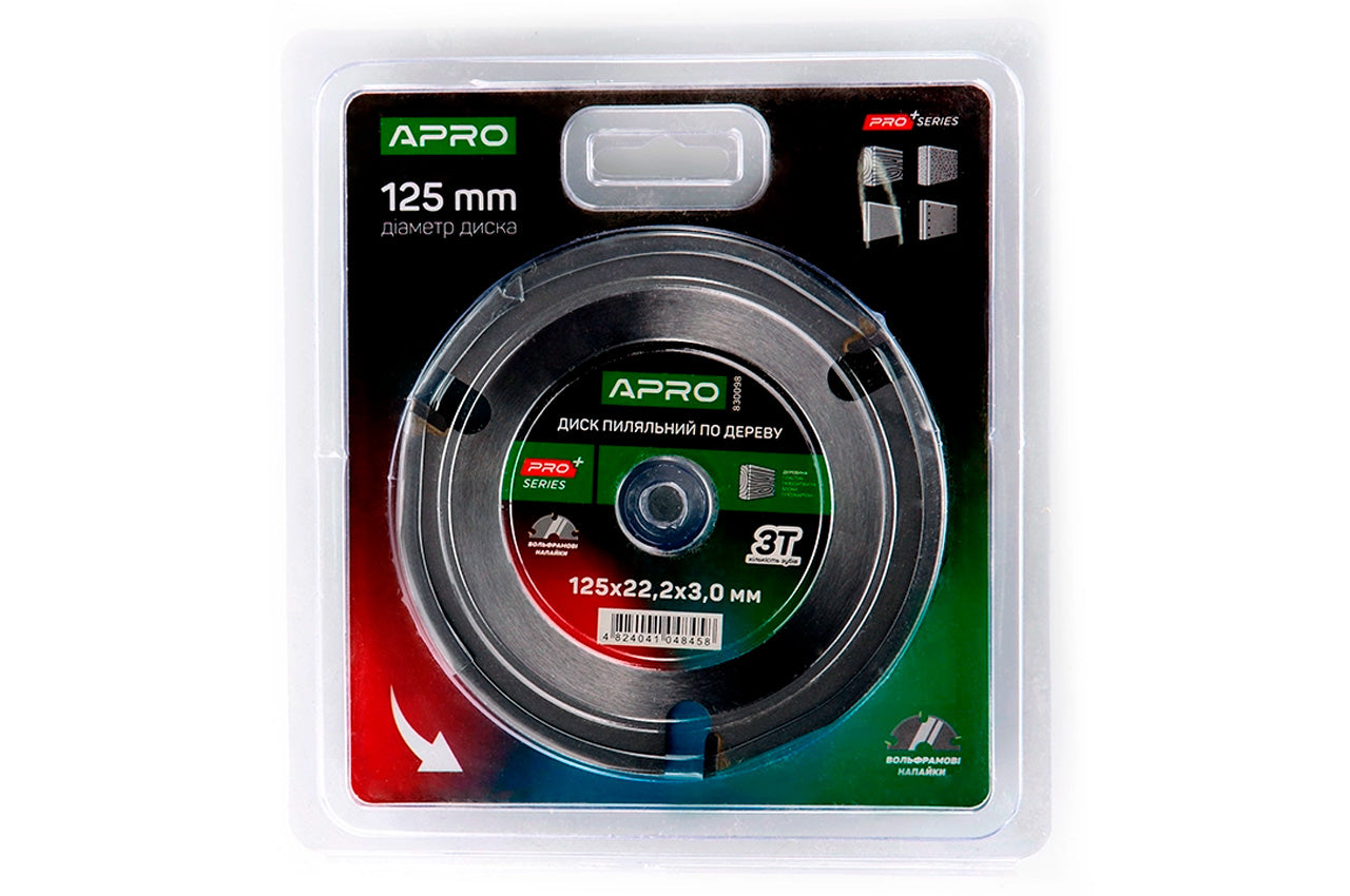 Диск пильный по дереву Apro - 125 x 22,2мм x 3T PRO