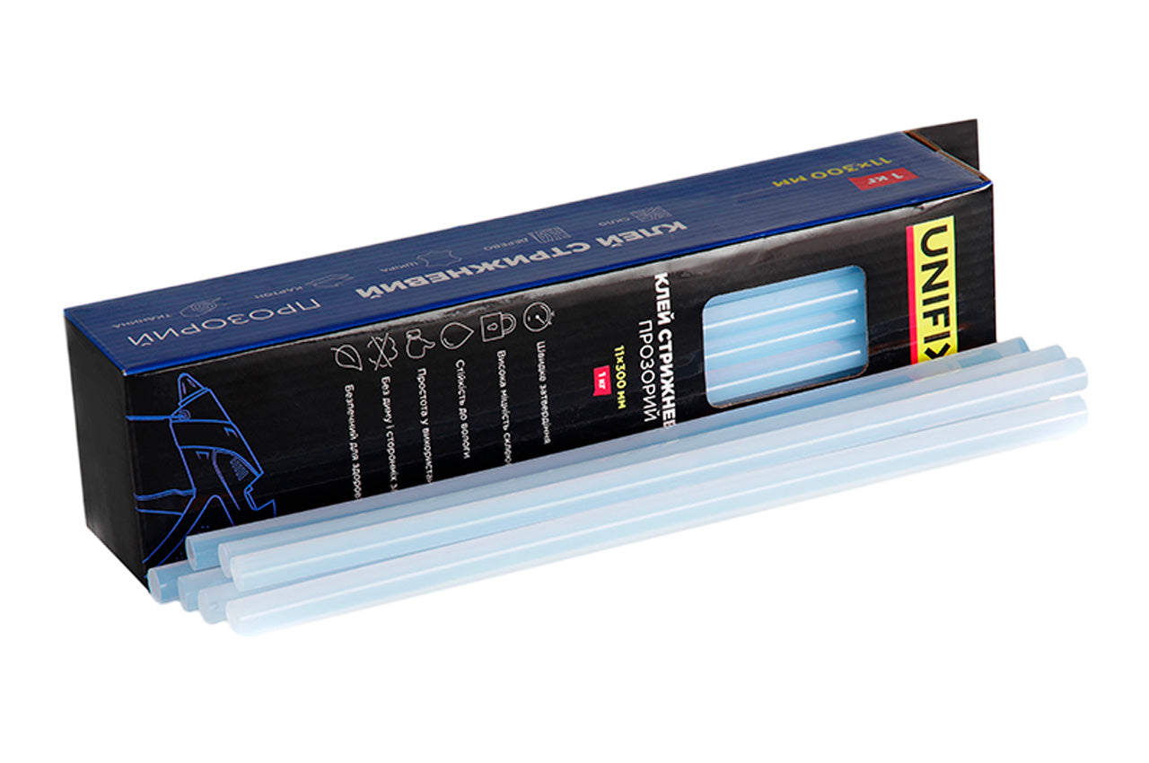 Стержень клеевой Unifix - 11 x 300мм прозрачный (1кг)