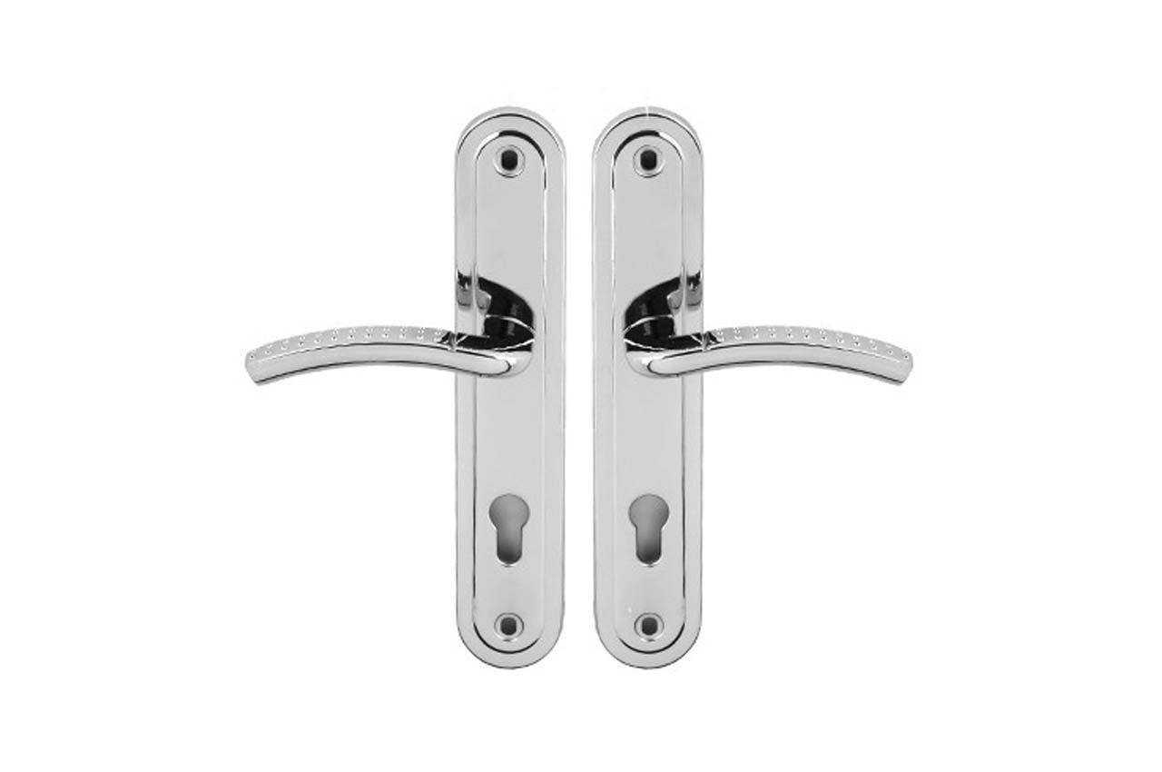 Ручка на планке под цилиндр FZB - 85мм Sofia ZY-8503L CP