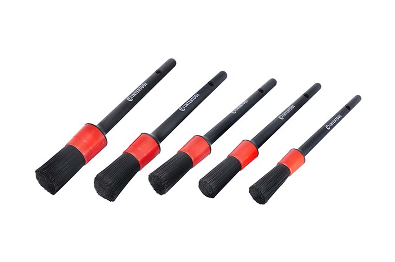 Набор кистей для детейлинга и химчистки Intertool - 20 x 25 x 30 x 35 x 40мм (5шт)