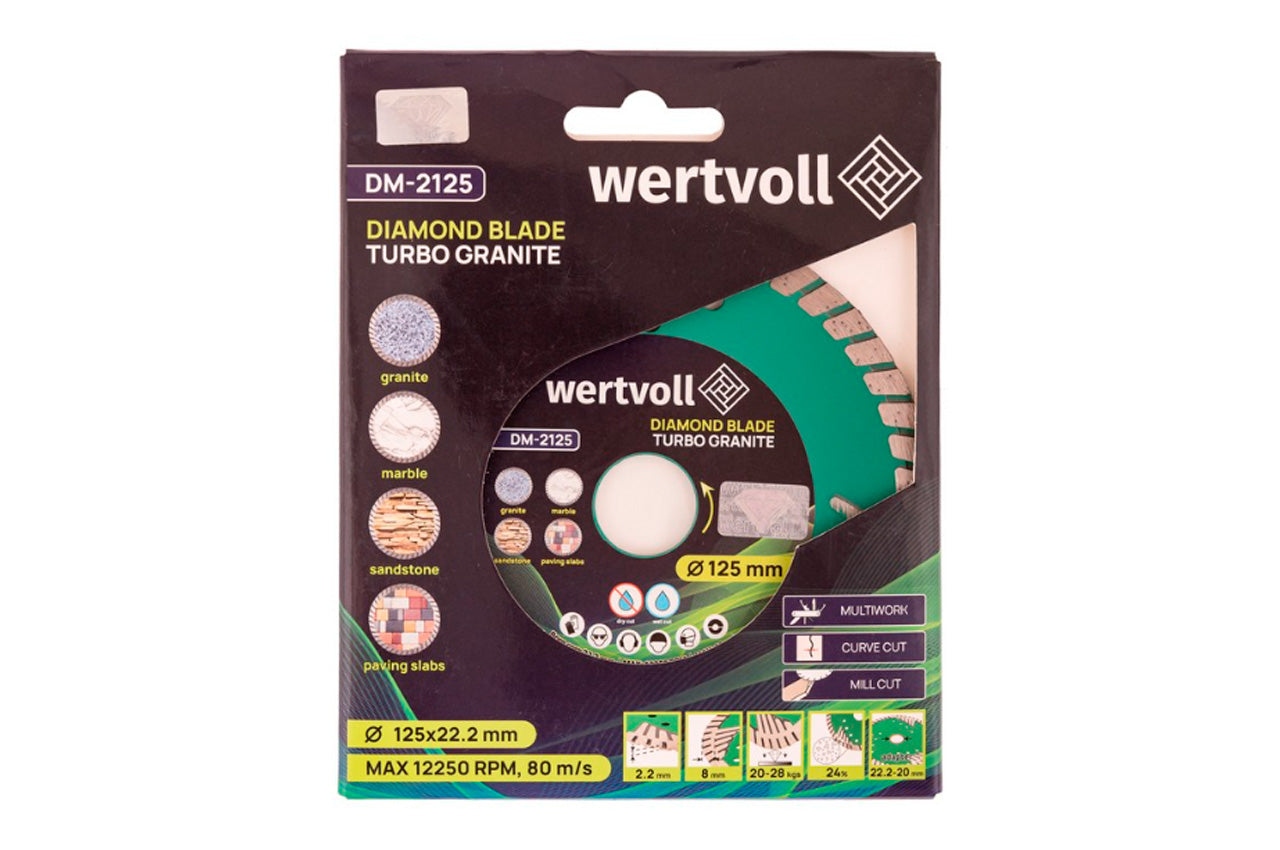 Диск алмазный Wertvoll - 125мм Turbo Granite