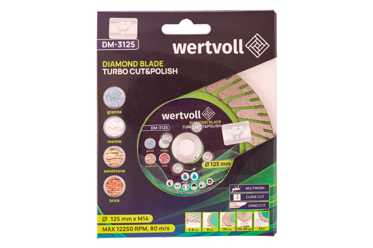 Диск алмазный Wertvoll - 125мм Turbo Cut&Polish