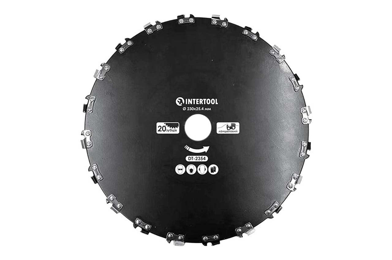 Диск для триммера Intertool - 230мм x 20Т цепной