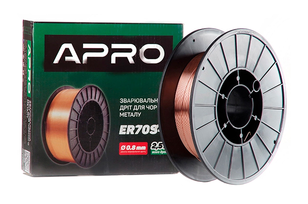 Проволока сварочная Apro - 0,8мм x 2,5кг ER70S-6