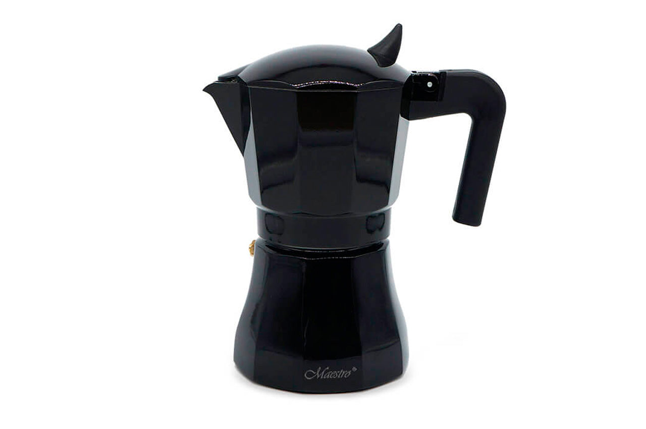 Кофеварка гейзерная алюминиевая Maestro - 150мл черная