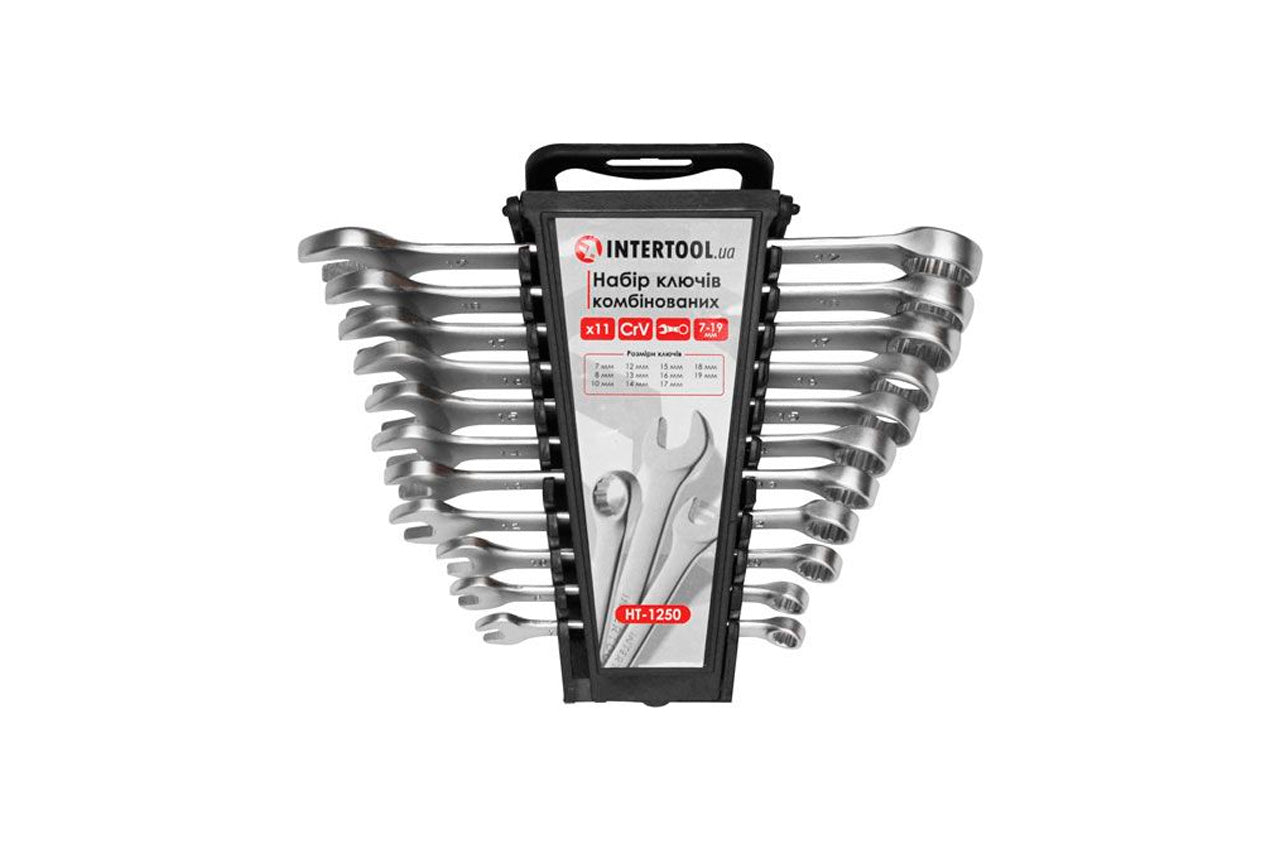 Набор ключей рожково-накидных Intertool - 7-19мм (11шт)