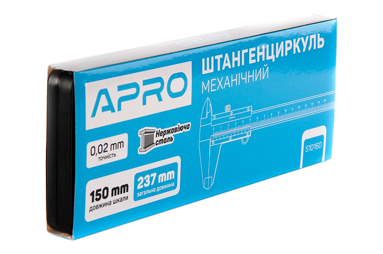 Штангенциркуль механический Apro - 150 x 0,02мм