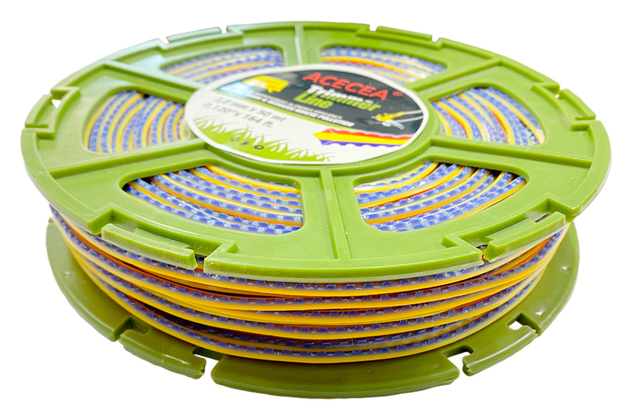 Леска для триммера Рамболд - 3,0мм x 50м квадрат пиранья цветная