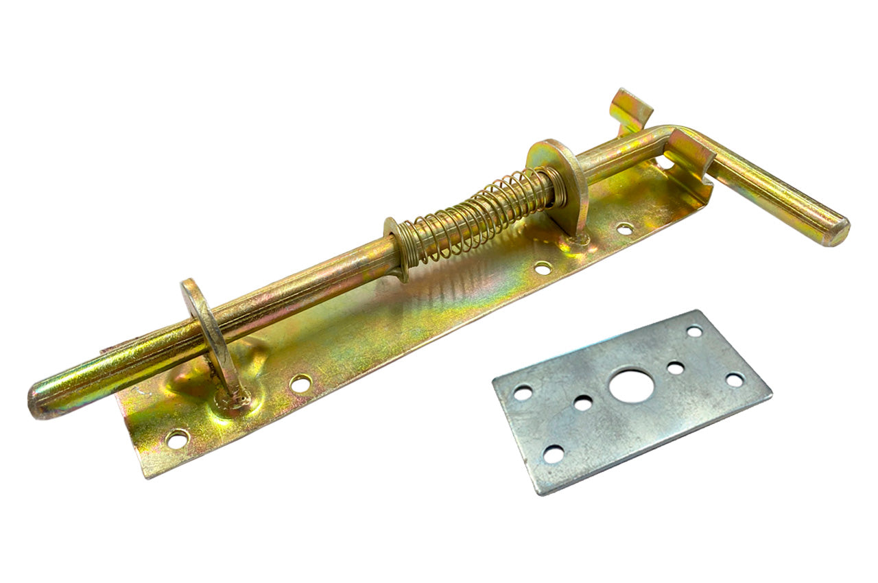 Засов KS-UKR "Виток" с ручкой на пружине 55х305 (цинк)