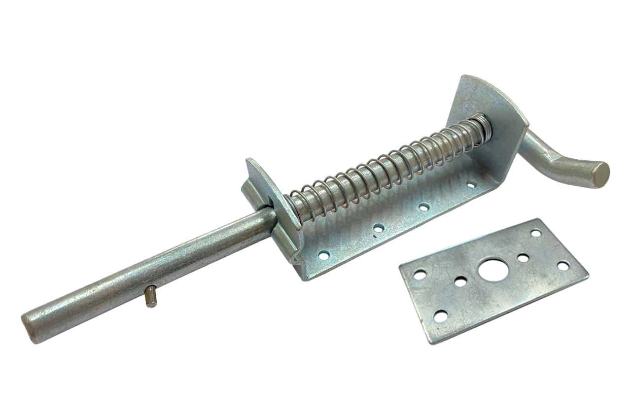 Засов KS-UKR "Виток" с ручкой на пружине 12х235 (цинк)