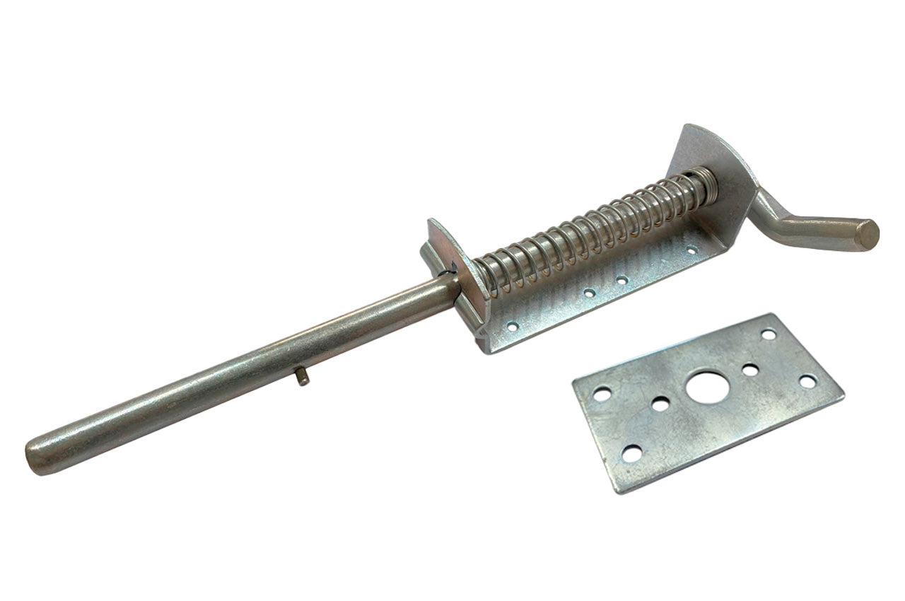 Засов KS-UKR "Виток" с ручкой на пружине 14х320 (цинк)