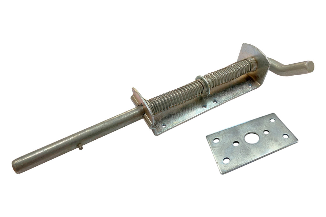 Засов KS-UKR "Виток" с ручкой на пружине 16х360 (цинк)