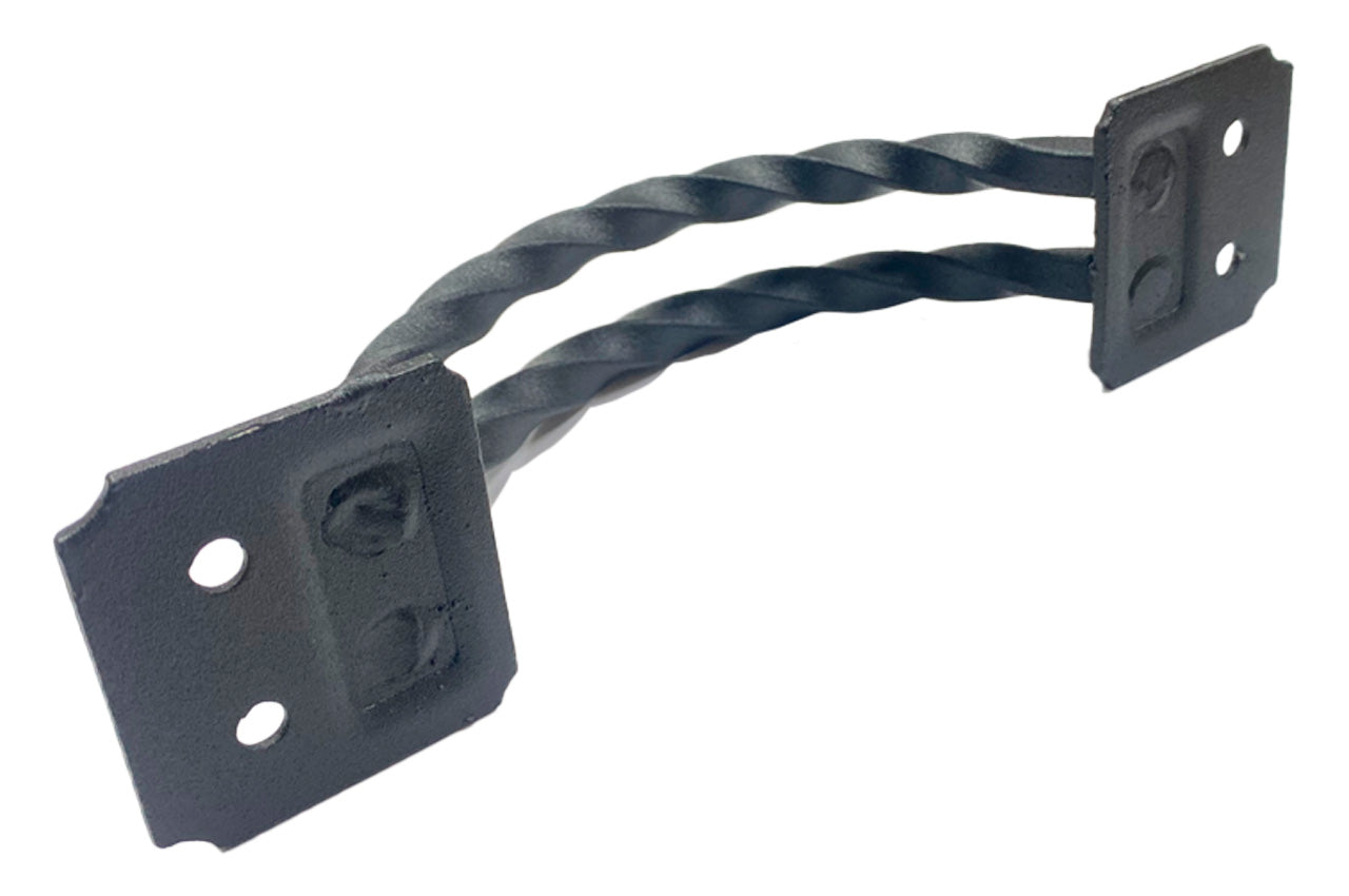 Ручка дверная KS-UKR дугообразная, двойной витой квадрат 50х210 (Бархат)