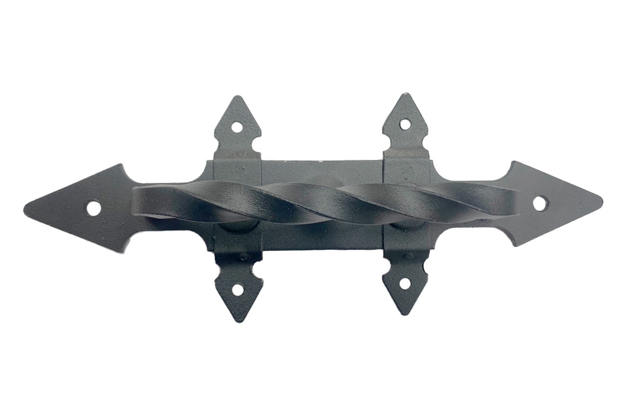 Ручка дверная KS-UKR "Фортеця" усиленная, D-образная квадрат крученый 64х312 (Бархат)