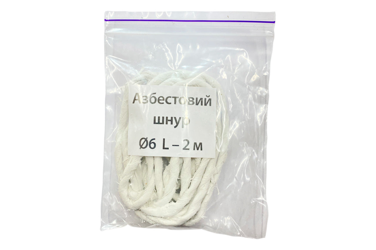 Шнур асбестовый KS-UKR 6х2м