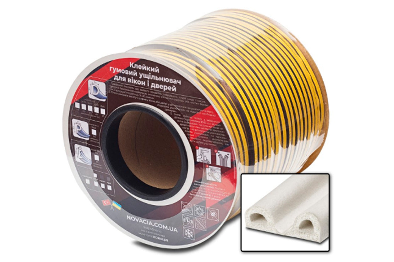 Уплотнитель резиновый Р белый (100м)