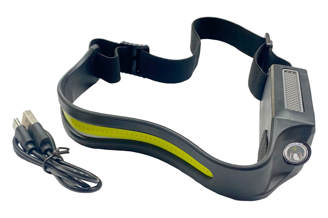 Фонарь налобный BL - 1LED x 1COB x Li-Ion