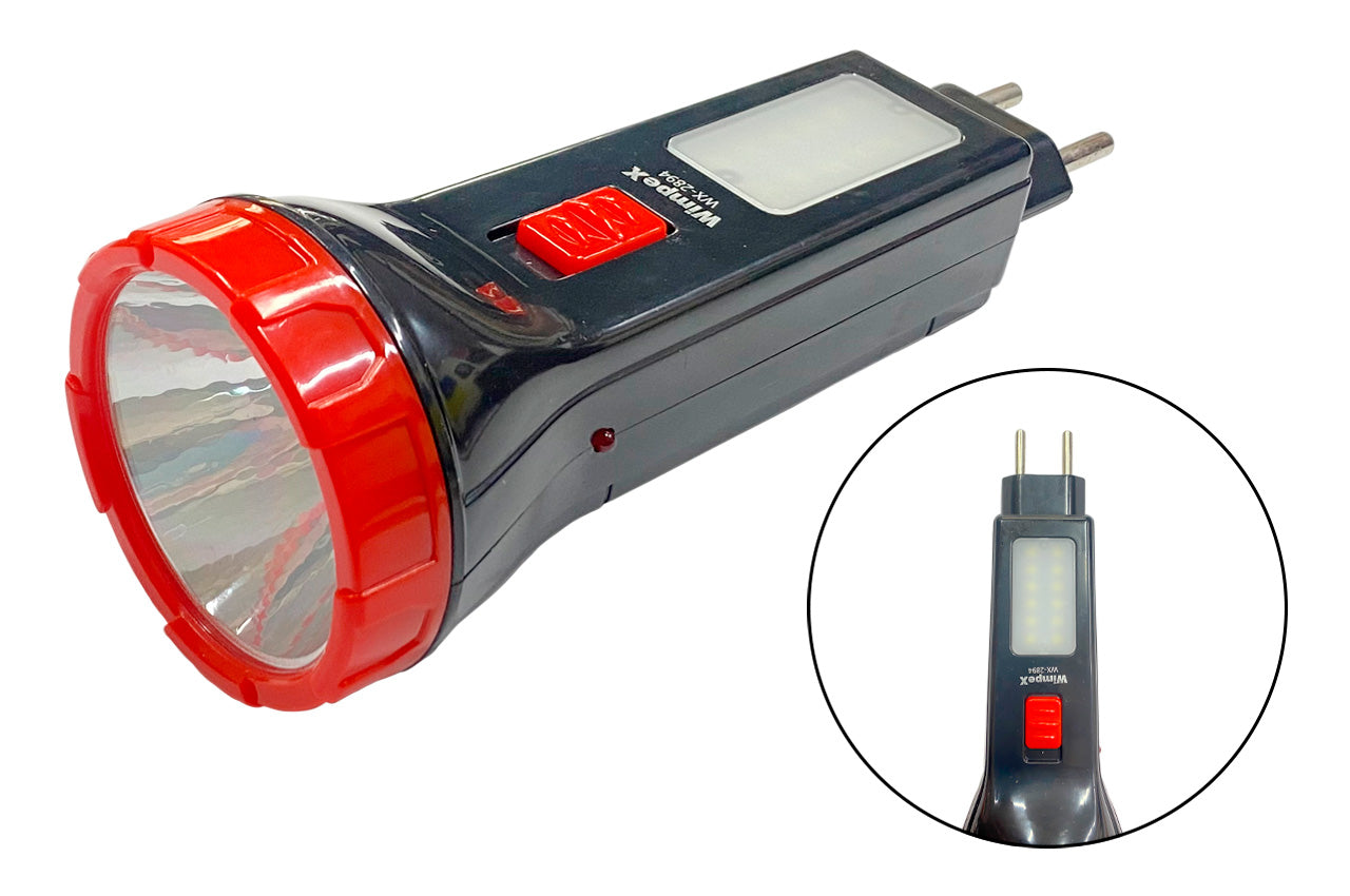 Фонарь ручной Wimpex - 160мм x 1LED x 12SMD x 220В