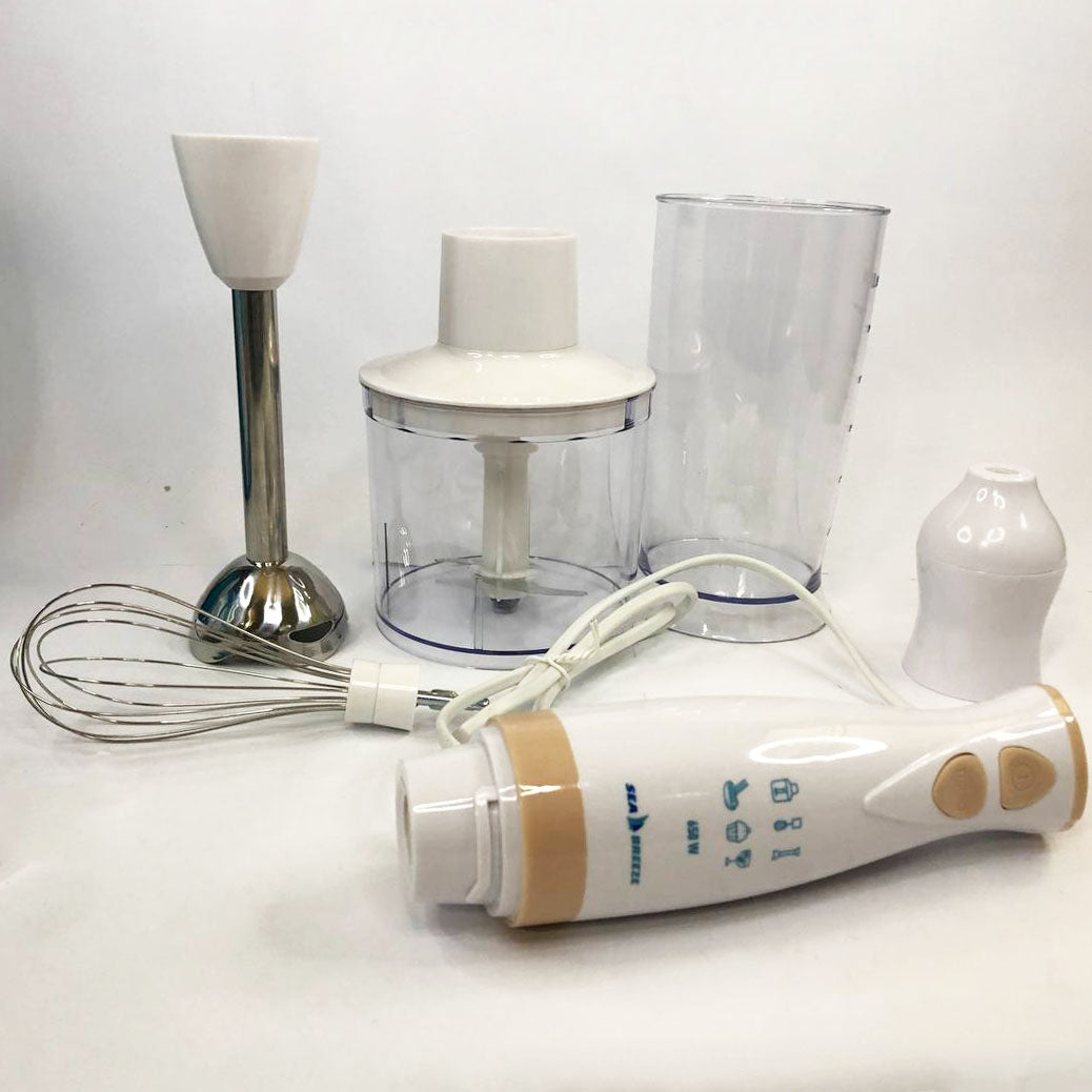 Блендер чоппер погружной c чашами Sea Breeze SB-093, миксер блендер ручной, мощный блендер