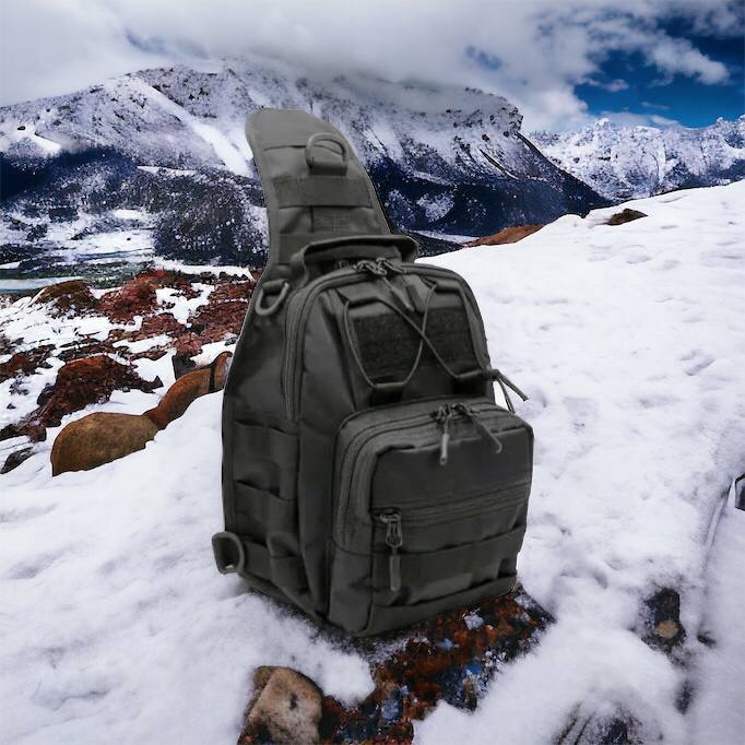 Качественная тактическая сумка, укрепленная мужская сумка рюкзак тактическая слинг. Цвет: черный
