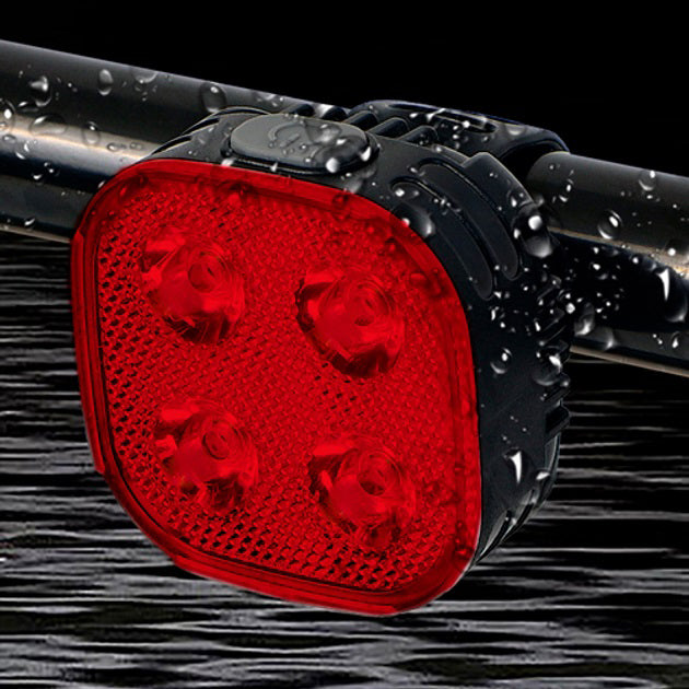 Велосипедный фонарь задний габаритный FY-328, Велофонарь с функцией стоп-сигнала, Водонепроницаемый