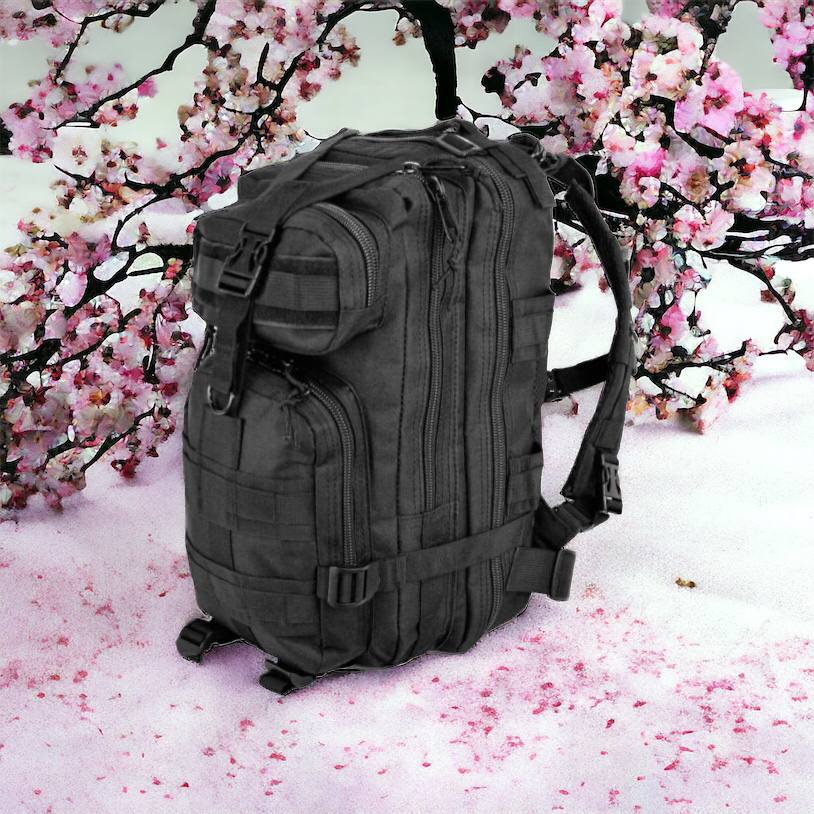 Тактический рюкзак Tactic 1000D для военных, охоты, рыбалки, походов, путешествий и спорта. Цвет: черный