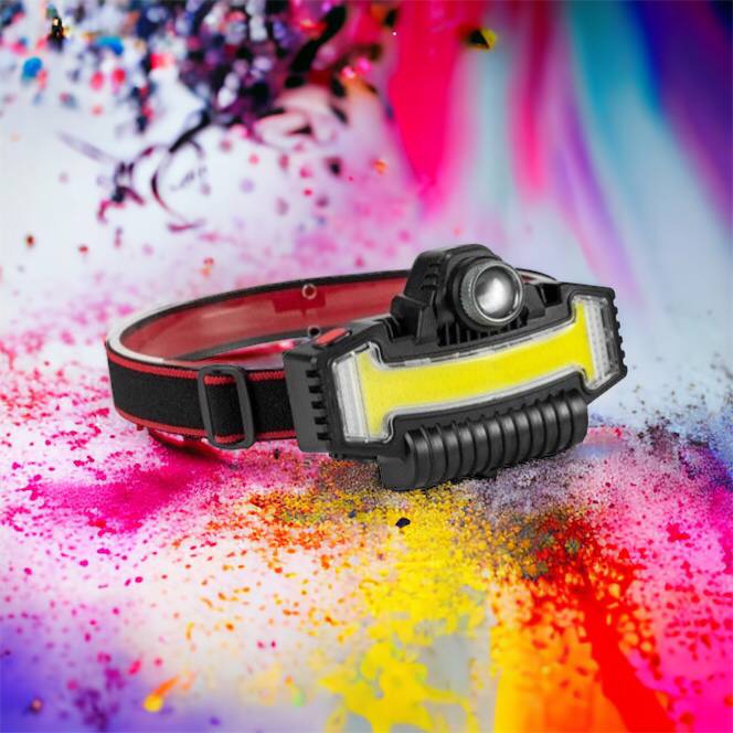 Налобный фонарик Bailong BL-W685-LTS+COB+RGB, 5 режимов, водостойкий, ударостойкий, USB кабель Type-c