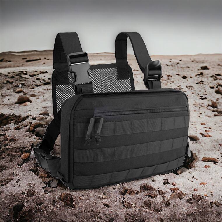 Тактическая нагрудная сумка с Cordura 1000D, мужская разгрузка черная
