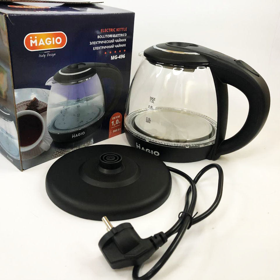 Электрочайник Magio MG-496 1 л 900 Вт, Качественный электрический чайник для дома, Красивый электрочайник