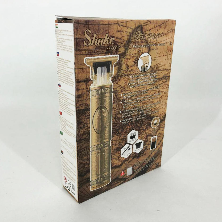 Машинка для стрижки волос профессиональная триммер для бороды окантовочная машинка Shuke 3W SK-8017